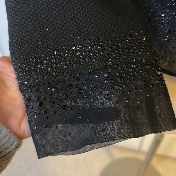 St. John Beaded Organza Trimmed Boucle Jacket Sz12 NWOT - Picture 12 of 15